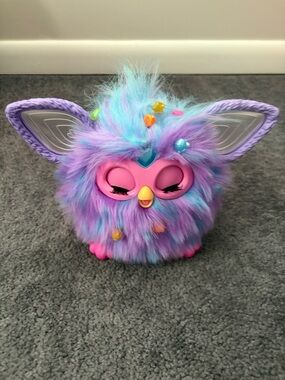 Plush Interactive Furby Toy - Purple & Blue